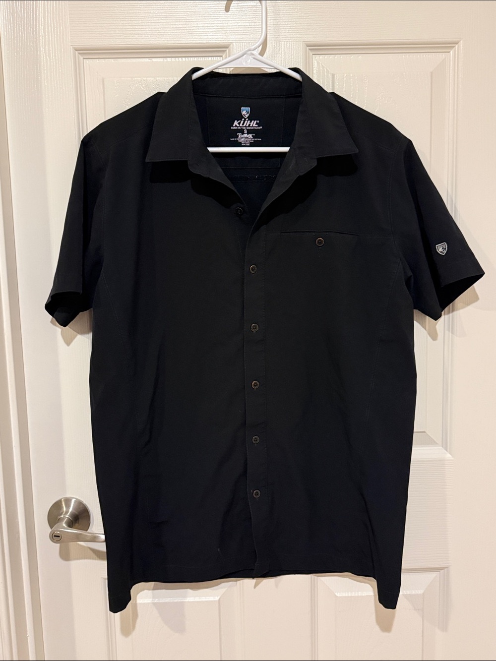 Kuhl Men's Black Short-Sleeve Button-Down Shirt